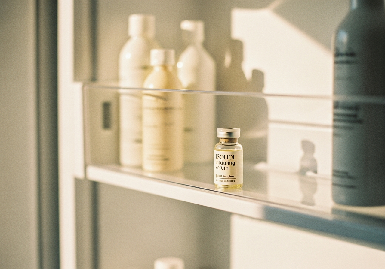 Storing vial in fridge