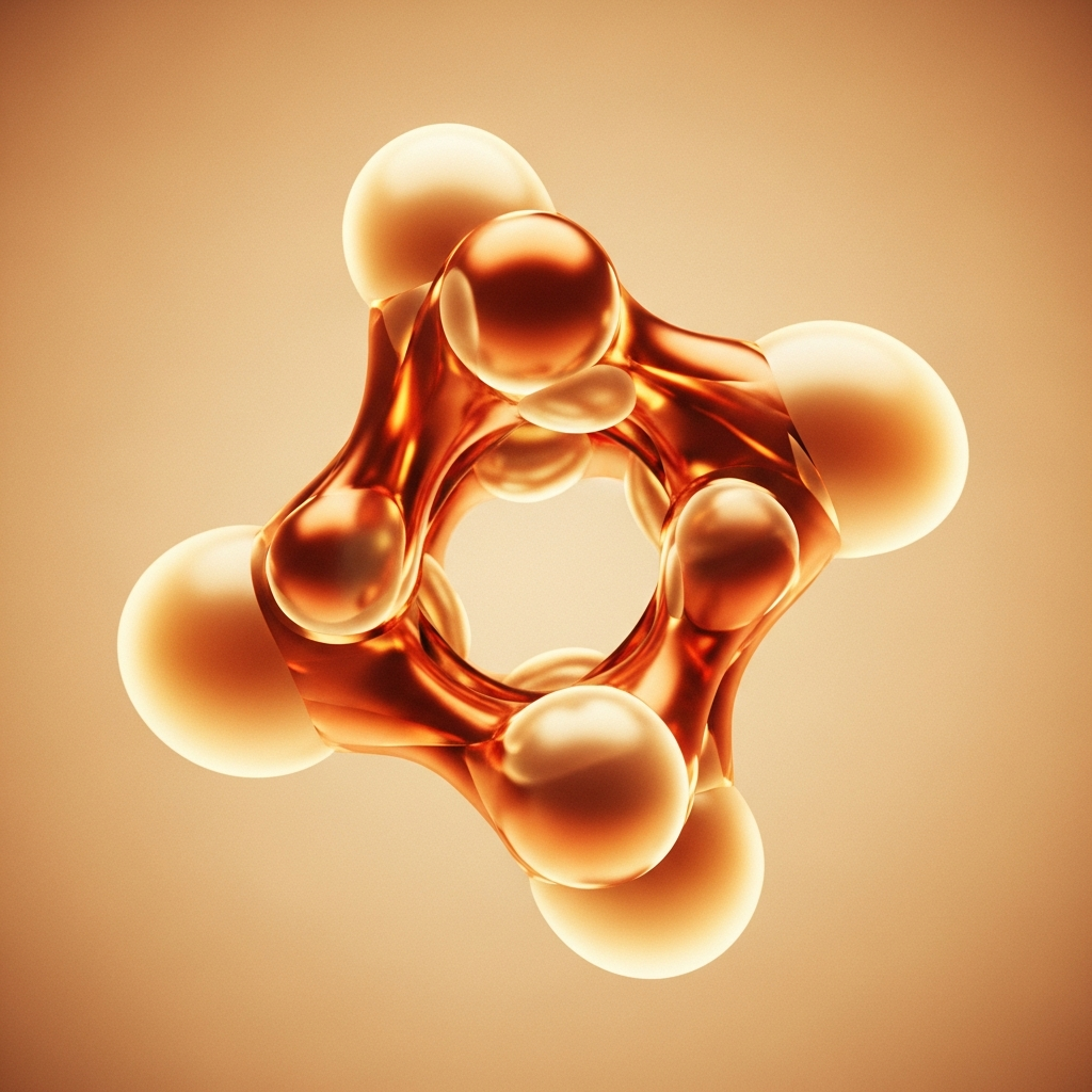 Copper-gold peptide molecule, sculptural macro